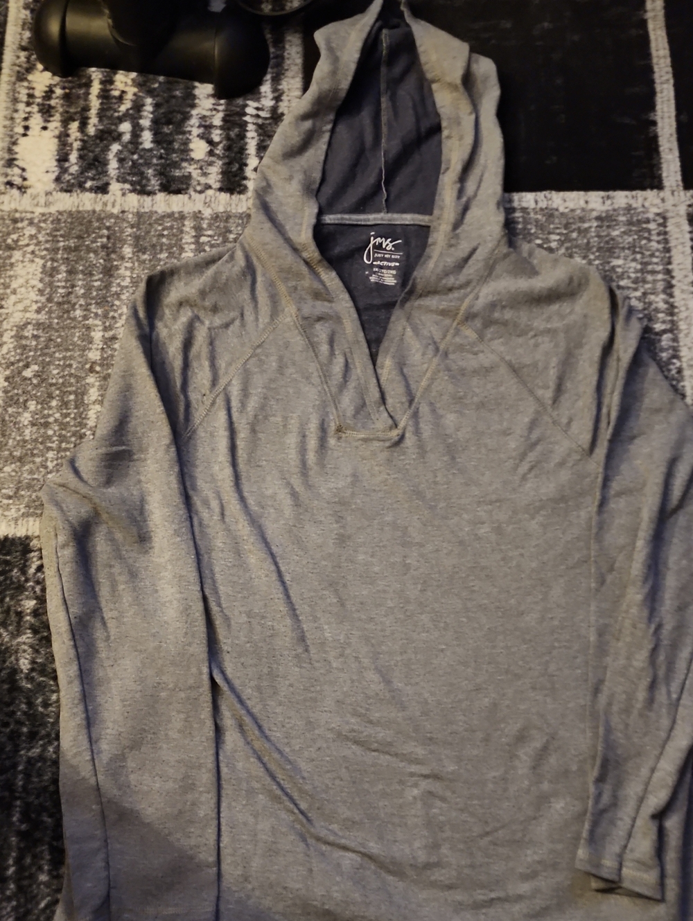 Just My Size Gray Lightweight Hooded Pullover
